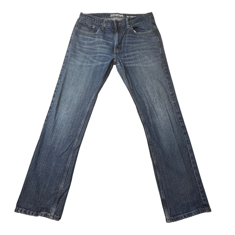 Levi's Signature Jeans Mens 32x34 (32x31) Blue S61 Relaxed Fit Dark Wash Stretch